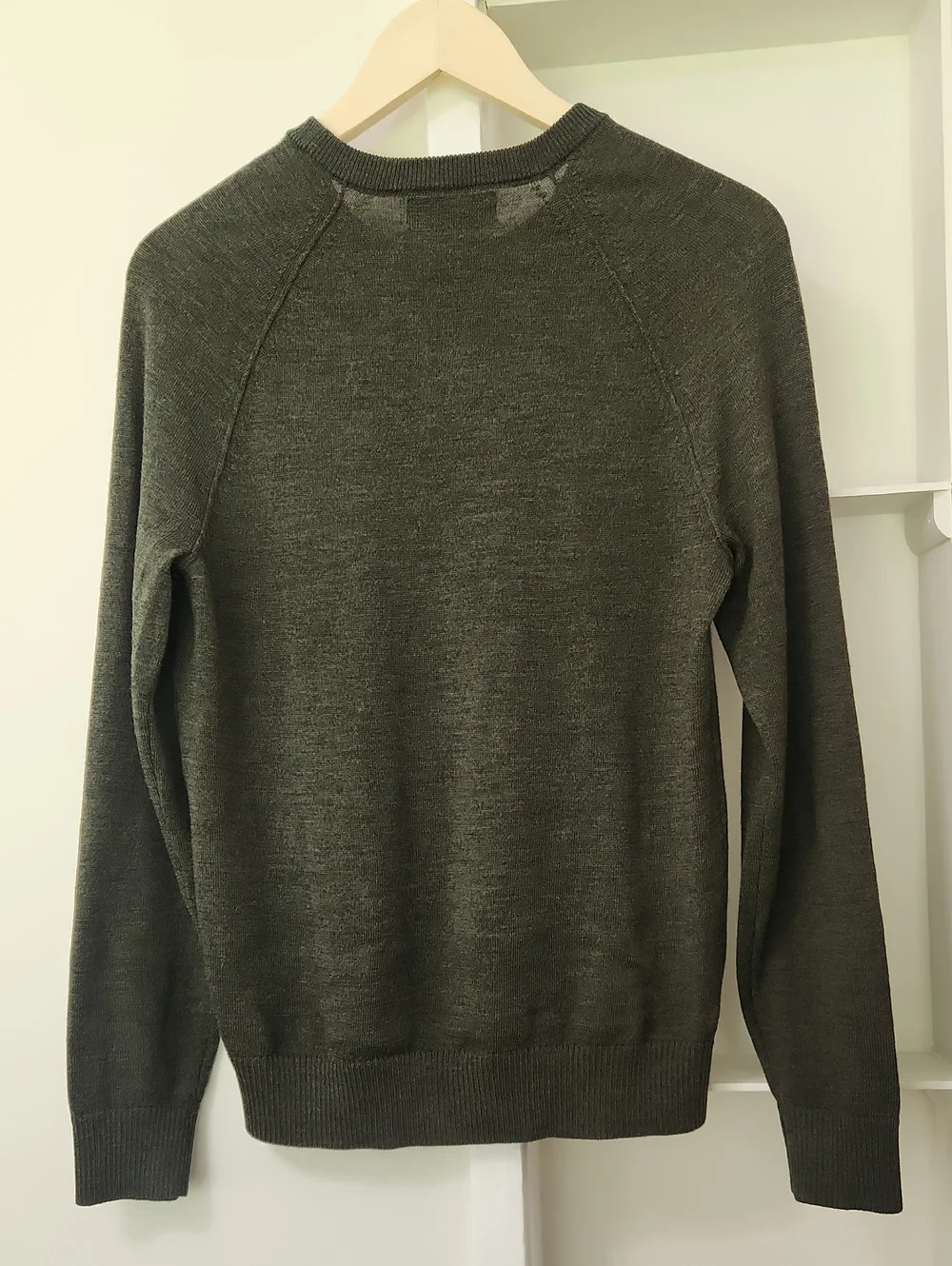 Banana Republic Men's 100% Merino Wool Crewneck Sweater Olive Green Small NWOT